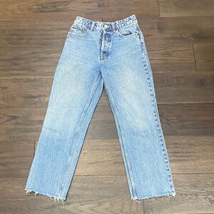 Zara Light Blue Straight Leg Jeans